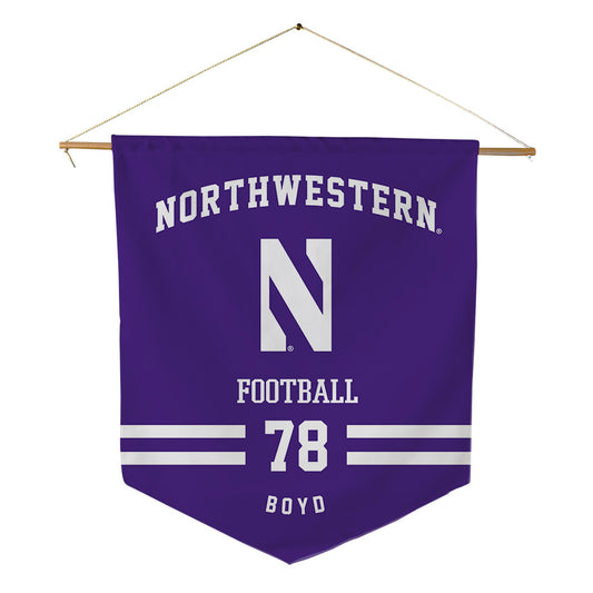 Northwestern - NCAA Football : Trey Boyd - Pennant - 18" x 21"-0