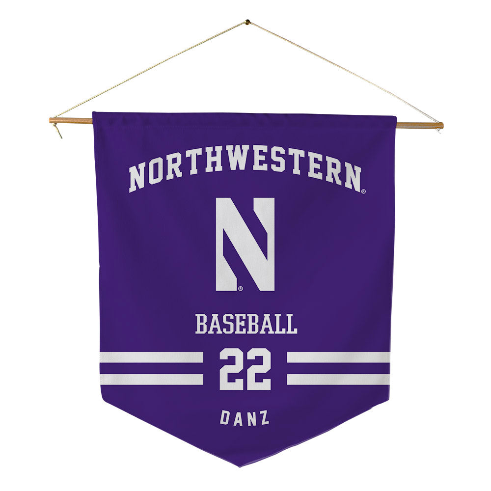Northwestern - NCAA Baseball : Carter Danz - Pennant - 18" x 21"-0
