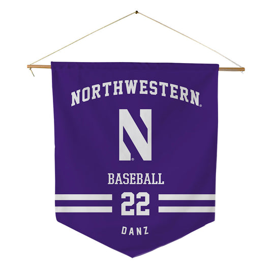 Northwestern - NCAA Baseball : Carter Danz - Pennant - 18" x 21"-0