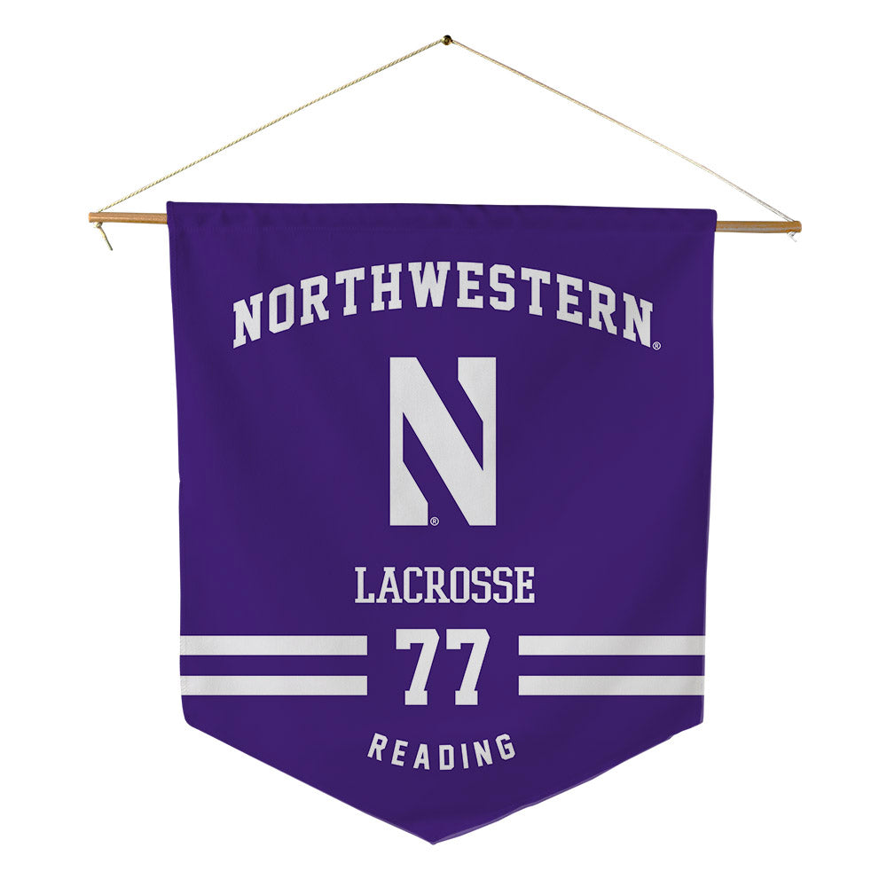 Northwestern - NCAA Women's Lacrosse : Talia Reading - Pennant - 18" x 21"-0
