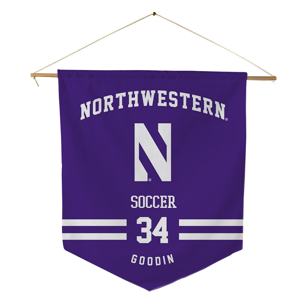 Northwestern - NCAA Women's Soccer : Ava Goodin - Pennant - 18" x 21"-0