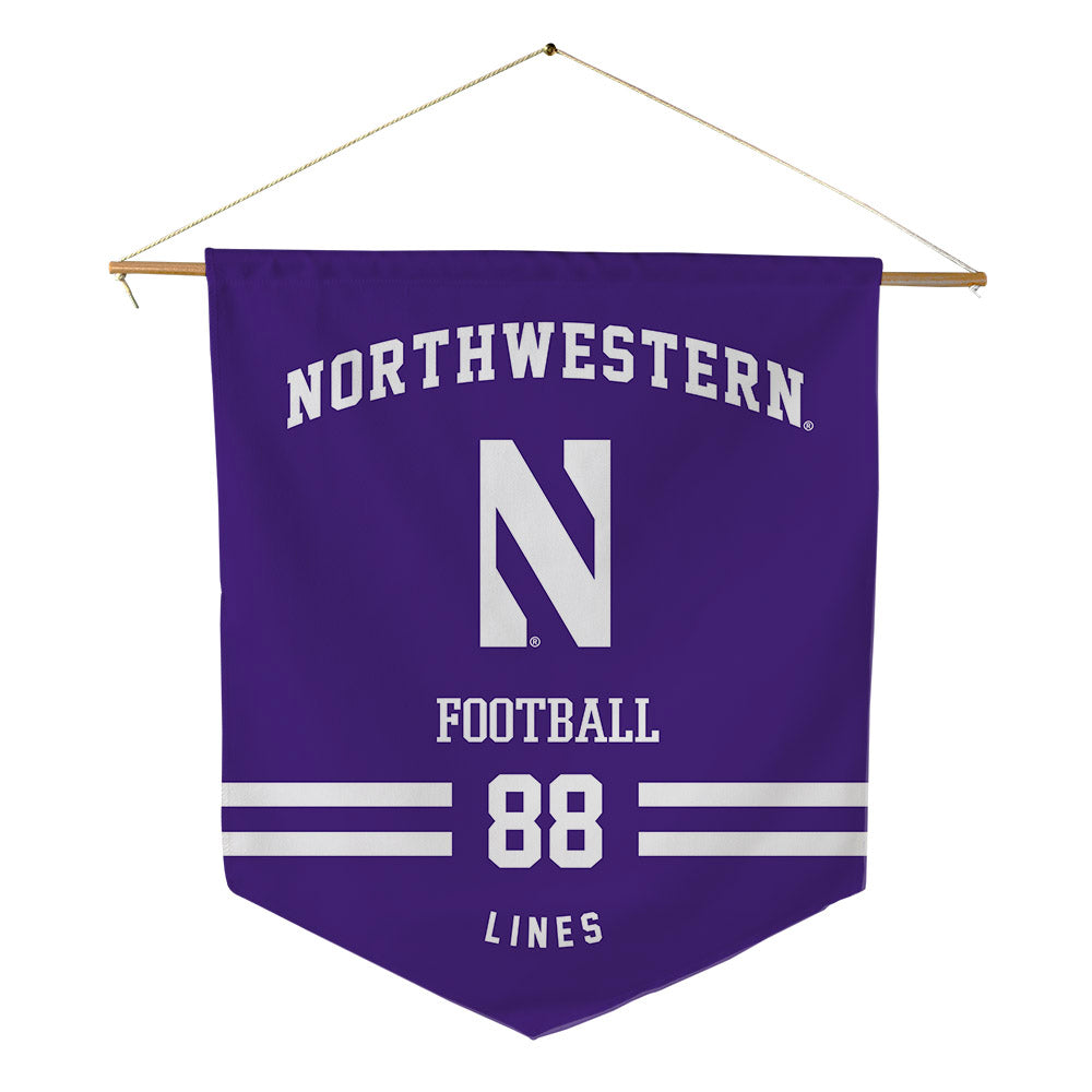 Northwestern - NCAA Football : Alex Lines - Pennant - 18" x 21"-0