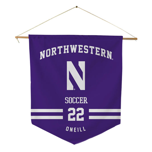 Northwestern - NCAA Men's Soccer : Aidan Oneill - Pennant - 18" x 21"-0