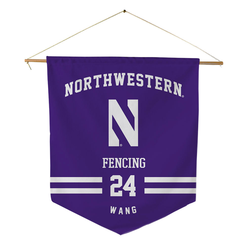 Northwestern - NCAA Women's Fencing : Karen Wang - Pennant - 18" x 21"-0
