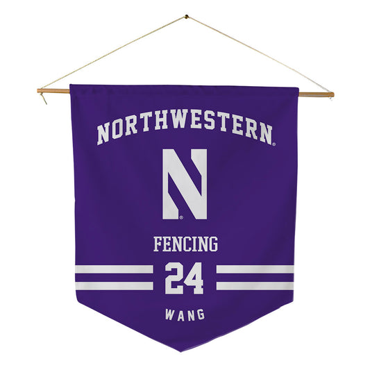 Northwestern - NCAA Women's Fencing : Karen Wang - Pennant - 18" x 21"-0