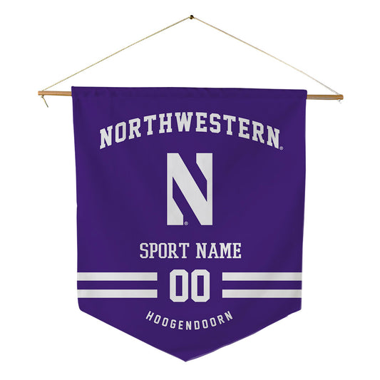 Northwestern - NCAA Women's Fencing : Levi Hoogendoorn - Pennant - 18" x 21"-0