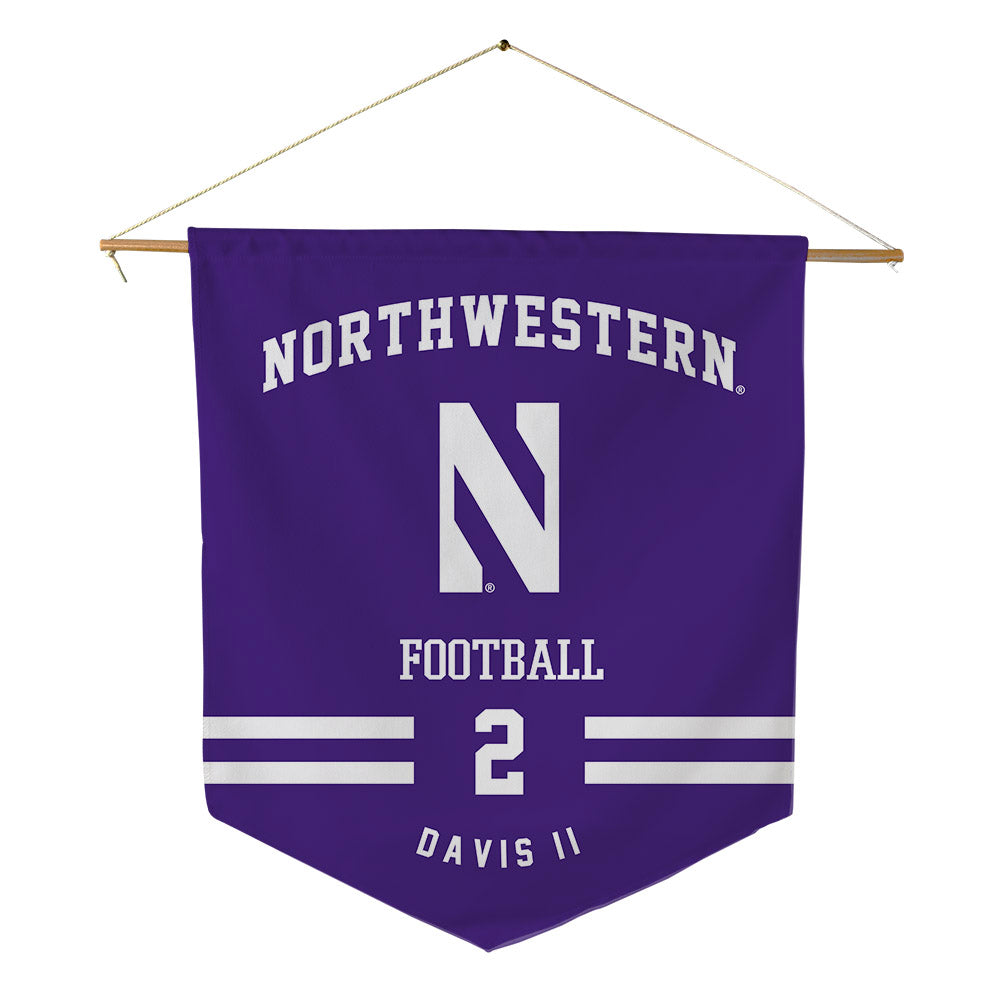 Northwestern - NCAA Football : Fred Davis II - Pennant - 18" x 21"-0