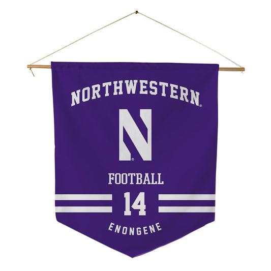 Northwestern - NCAA Football : Dube Enongene - Pennant - 18" x 21"-0