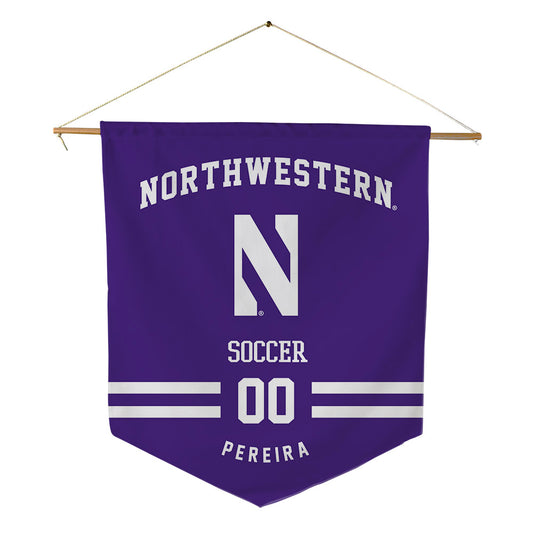 Northwestern - NCAA Men's Soccer : Dominic Pereira - Pennant - 18" x 21"-0