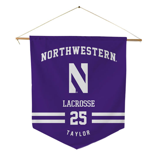 Northwestern - NCAA Women's Lacrosse : Madison Taylor - Pennant - 18" x 21"-0
