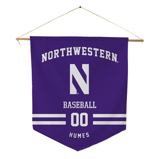 Northwestern - NCAA Baseball : Henry Humes - Pennant - 18" x 21"-0