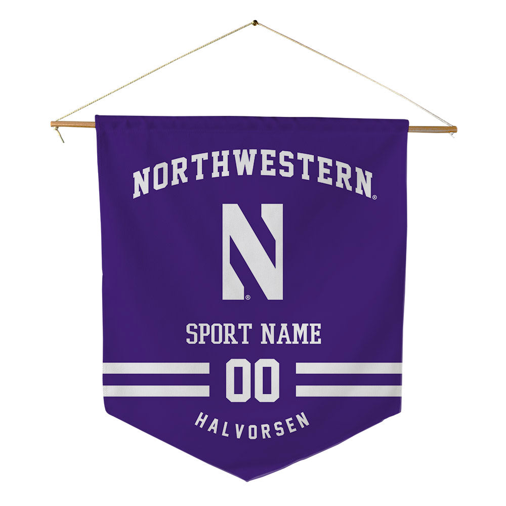 Northwestern - NCAA Wrestling : Jon Halvorsen - Pennant - 18" x 21"-0