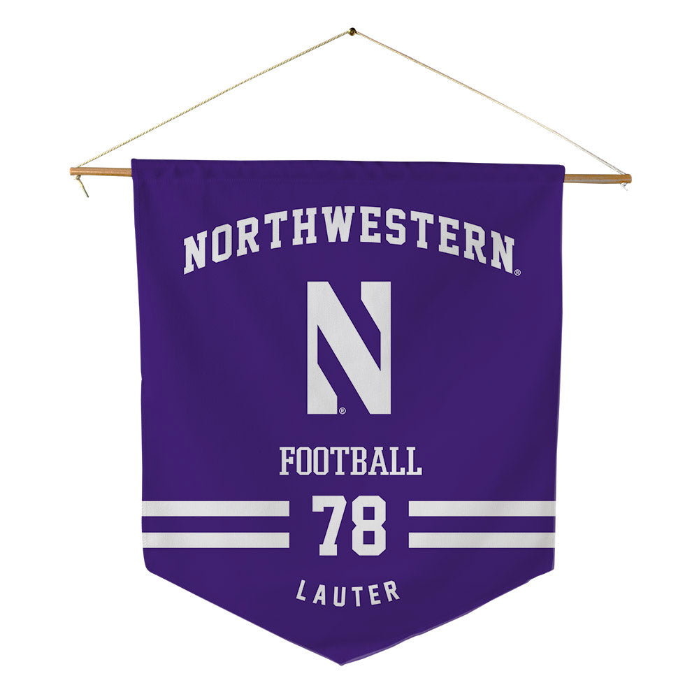 Northwestern - NCAA Football : Landon Lauter - Pennant - 18" x 21"-0