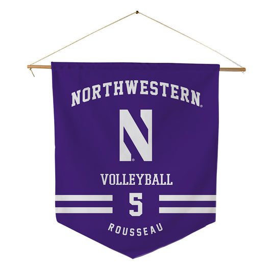 Northwestern - NCAA Women's Volleyball : Alexa Rousseau - Pennant - 18" x 21"-0
