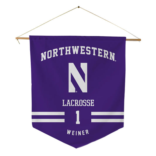 Northwestern - NCAA Women's Lacrosse : Rachel Weiner - Pennant - 18" x 21"-0