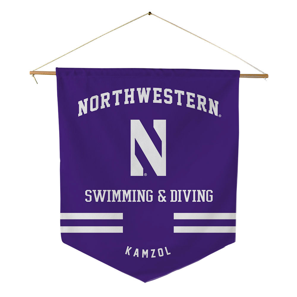Northwestern - NCAA Women's Swimming & Diving : Flawia Kamzol - Pennant - 18" x 21"-0