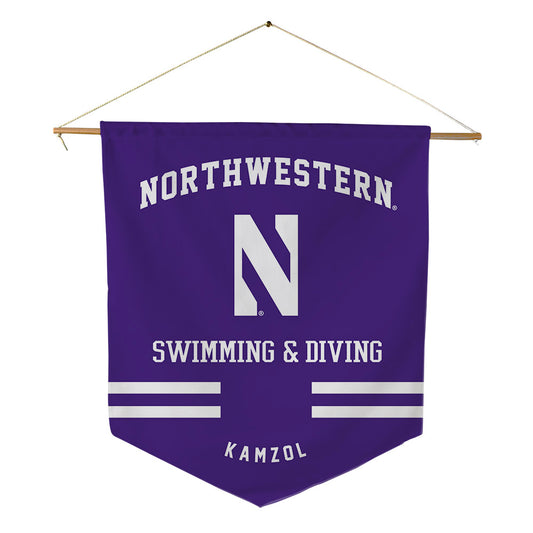 Northwestern - NCAA Women's Swimming & Diving : Flawia Kamzol - Pennant - 18" x 21"-0