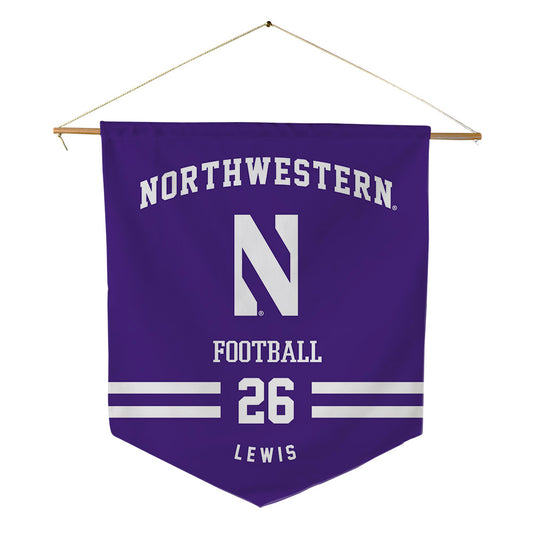 Northwestern - NCAA Football : Jalen Lewis - Pennant - 18" x 21"-0