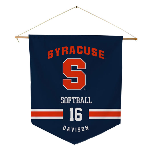 Syracuse - NCAA Softball : Taylor Davison - Pennant - 18" x 21"-0