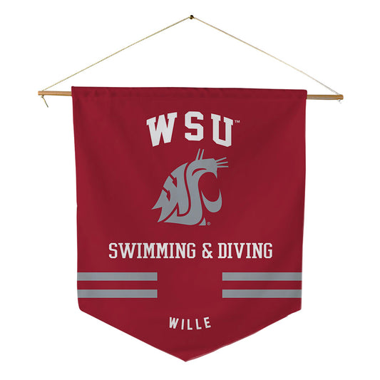 WSU - NCAA Women's Swimming & Diving : Lauren Wille - Pennant - 18" x 21"-0