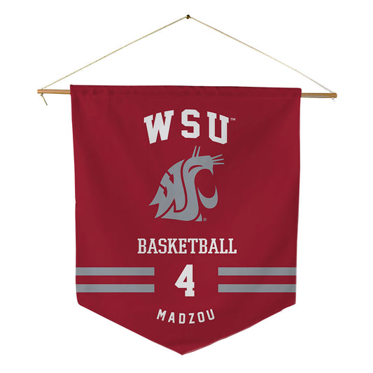 WSU - NCAA Men's Basketball : Brunel Madzou - Pennant - 18" x 21"-0
