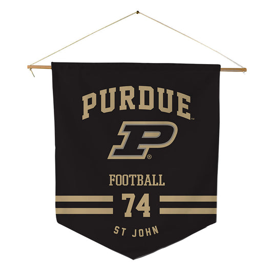 Purdue - NCAA Football : Jalen St John - Pennant - 18" x 21"-0