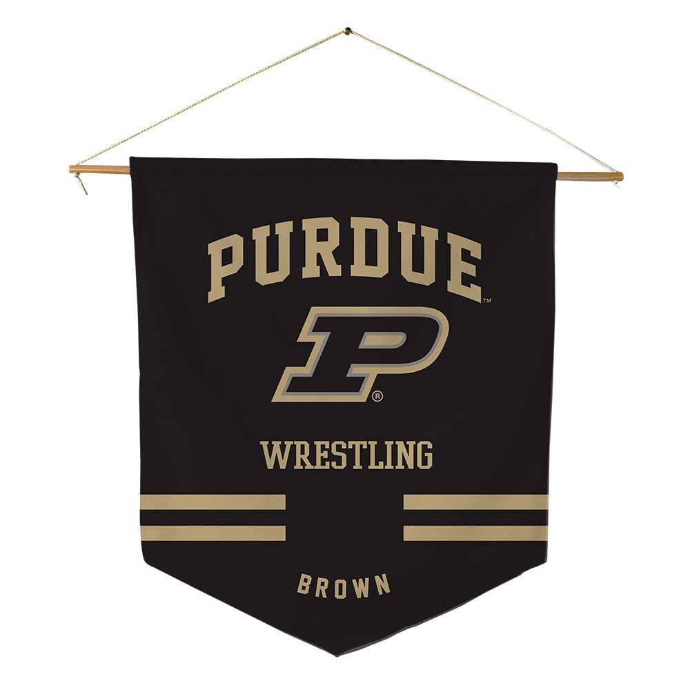 Purdue - NCAA Wrestling : Gavin Brown - Pennant - 18" x 21"-0