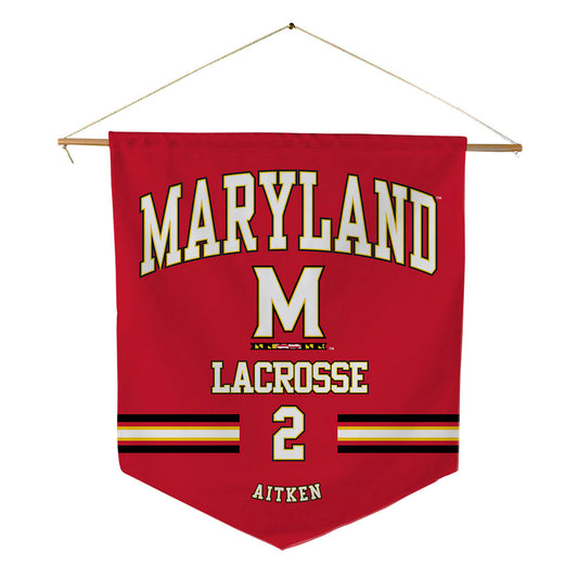 Maryland - NCAA Men's Lacrosse : Aidan Aitken - Pennant - 18" x 21"-0