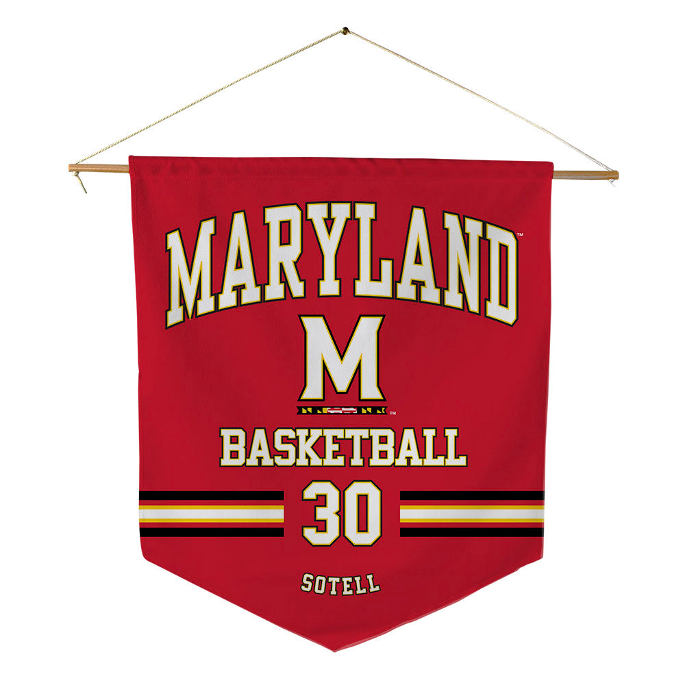 Maryland - NCAA Men's Basketball : Lukas Sotell - Pennant - 18" x 21"-0