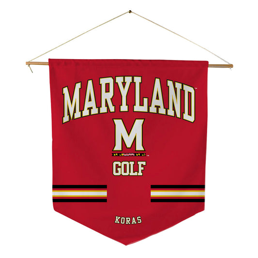 Maryland - NCAA Men's Golf : Will Koras - Pennant - 18" x 21"-0