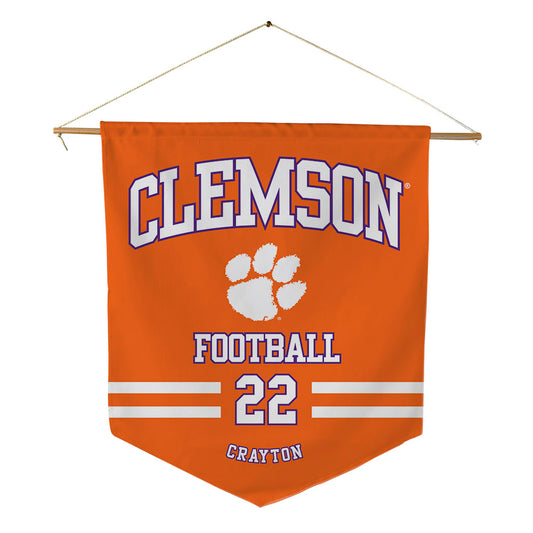 Clemson - NCAA Football : Dee Crayton - Pennant - 18" x 21"-0