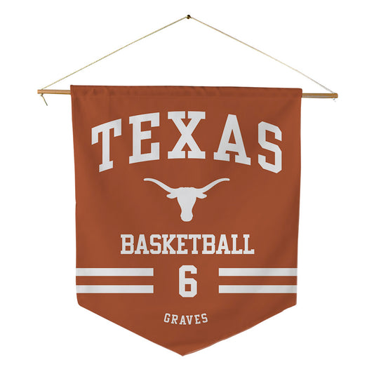 Texas - NCAA Women's Basketball : Sarah Graves - Pennant - 18" x 21"-0
