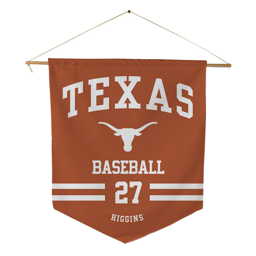 Texas - NCAA Baseball : Cal Higgins - Pennant - 18" x 21"-0