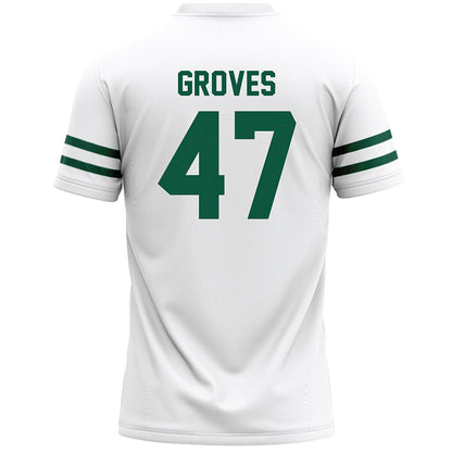 Cleveland State - NCAA Men's Lacrosse : Mattix Groves - White Lacrosse Jersey -1