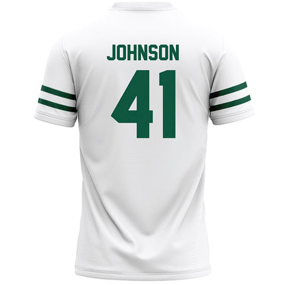 Cleveland State - NCAA Men's Lacrosse : Xander Johnson - White Lacrosse Jersey -1