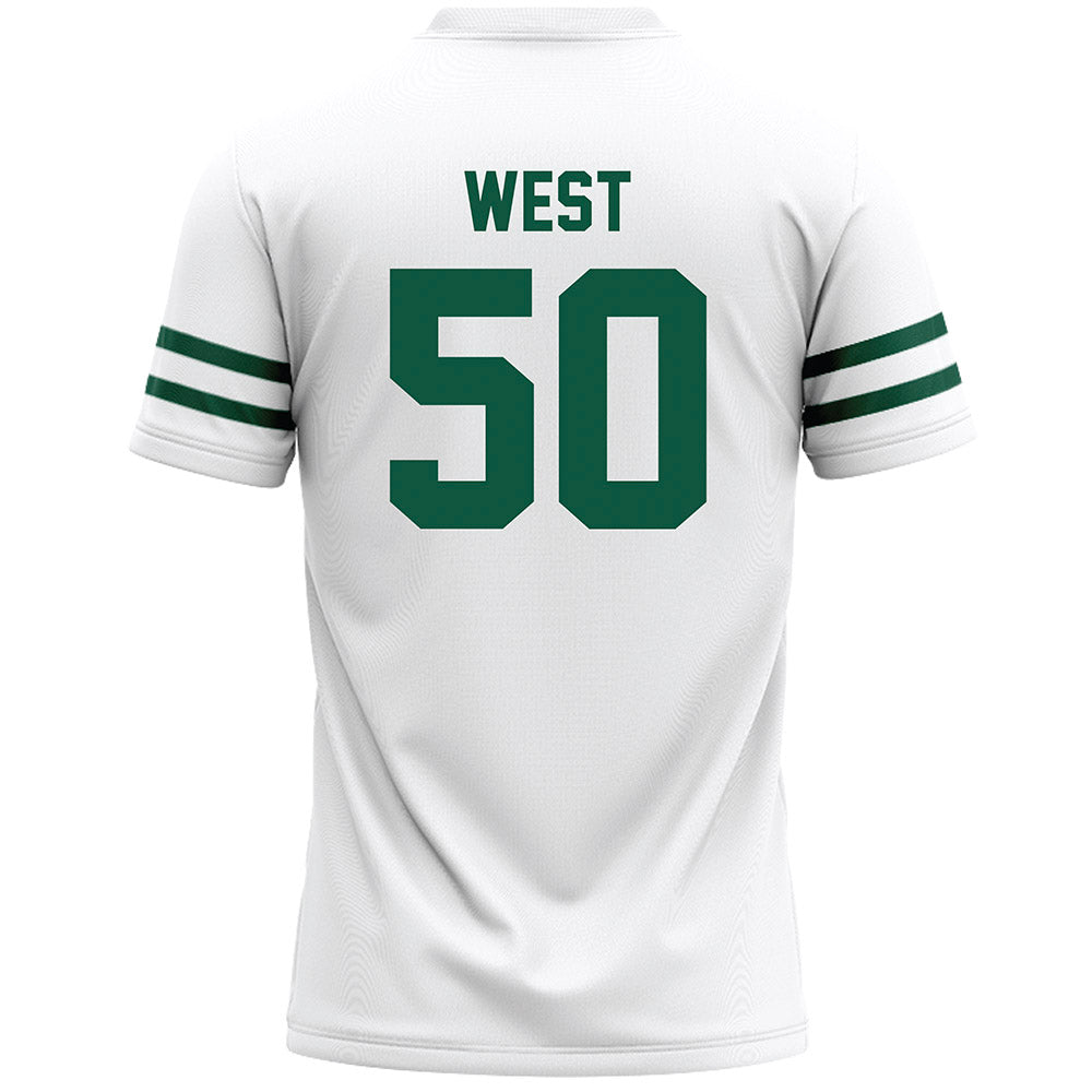 Cleveland State - NCAA Men's Lacrosse : Sebastian West - White Lacrosse Jersey -1