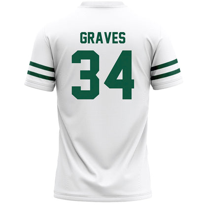 Cleveland State - NCAA Men's Lacrosse : Drew Graves - White Lacrosse Jersey -1