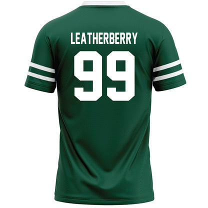 Cleveland State - NCAA Men's Lacrosse : Logan Leatherberry - Green Lacrosse Jersey-1