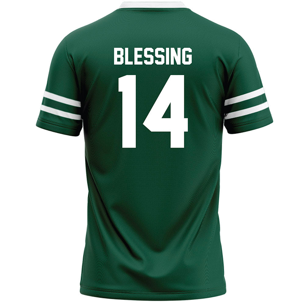 Cleveland State - NCAA Men's Lacrosse : Alec Blessing - Green Lacrosse Jersey-1