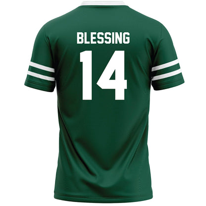 Cleveland State - NCAA Men's Lacrosse : Alec Blessing - Green Lacrosse Jersey-1