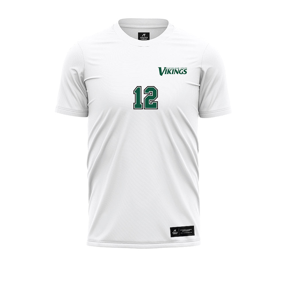 Cleveland State - NCAA Men's Soccer : Gianni Marella - White Soccer Jersey-0
