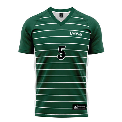 Cleveland State - NCAA Men's Soccer : Lennart Heck - Green Soccer Jersey-0
