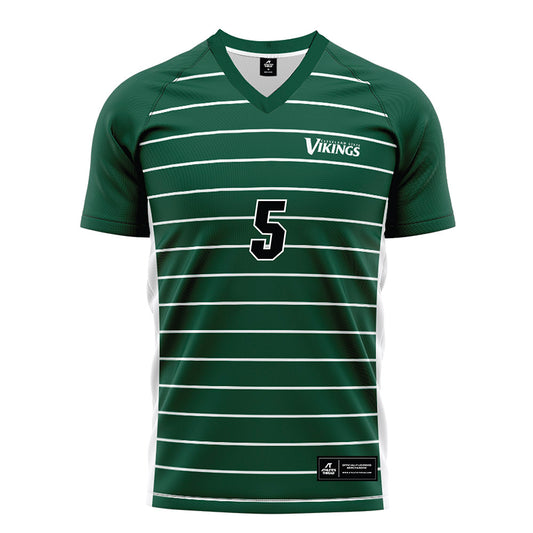 Cleveland State - NCAA Men's Soccer : Lennart Heck - Green Soccer Jersey-0