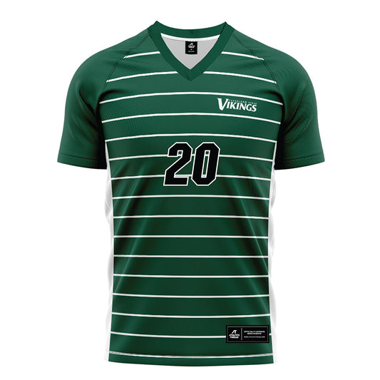 Cleveland State - NCAA Men's Soccer : Jacob Deever - Green Soccer Jersey-0