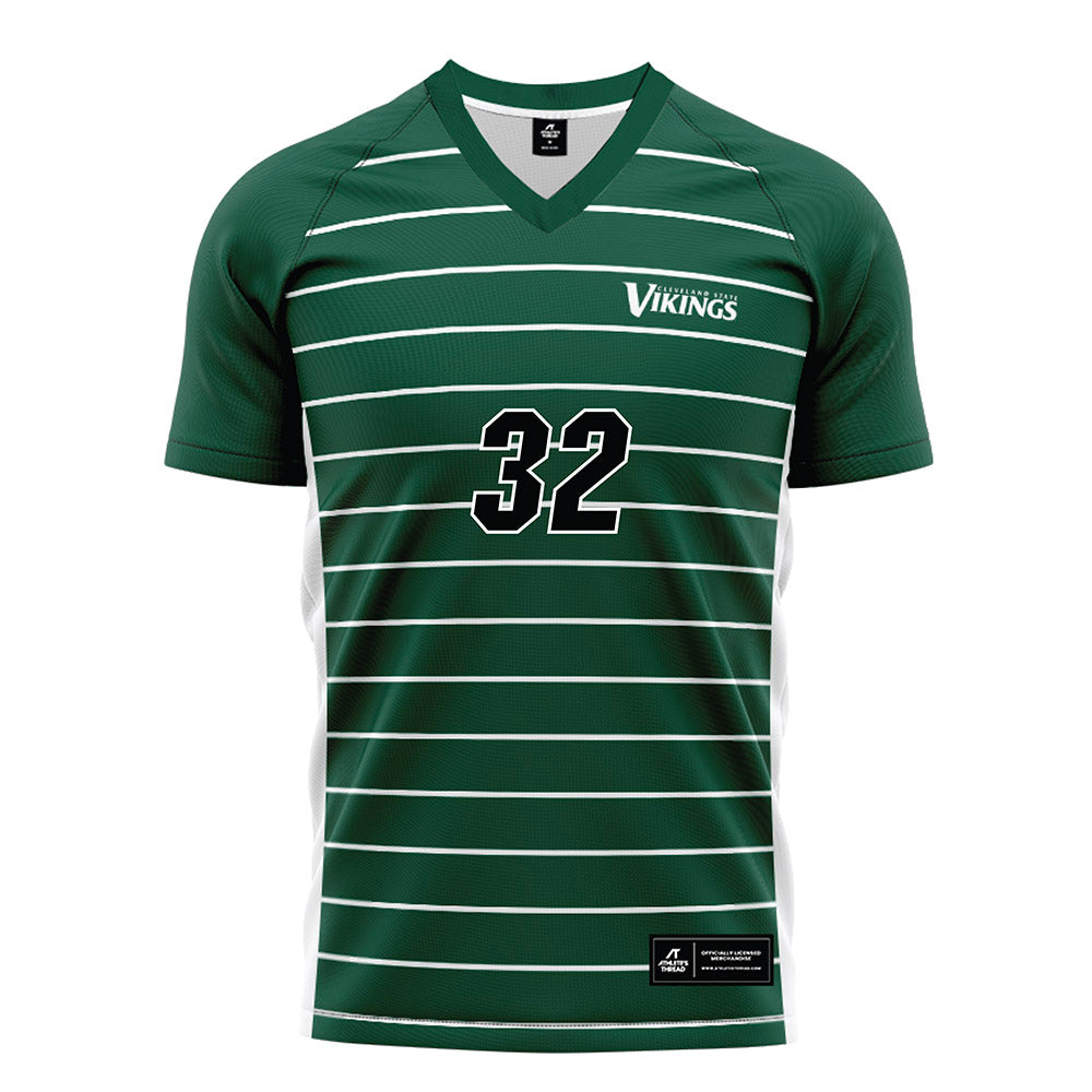 Cleveland State - NCAA Men's Soccer : Aleksandar Kolar - Green Soccer Jersey-0