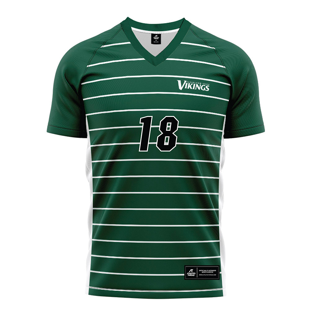 Cleveland State - NCAA Men's Soccer : Fefo Granados - Green Soccer Jersey-0