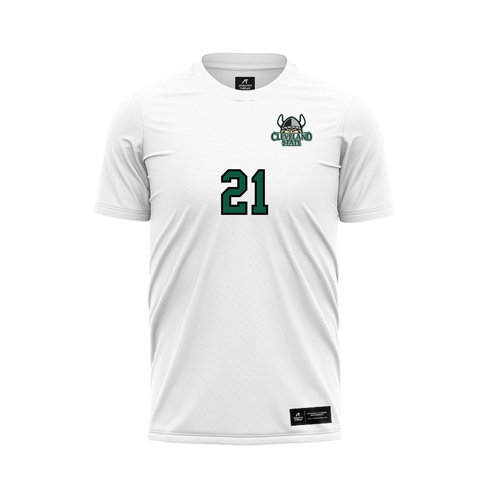Cleveland State - NCAA Women's Soccer : Jordan Novak - White Soccer Jersey-0