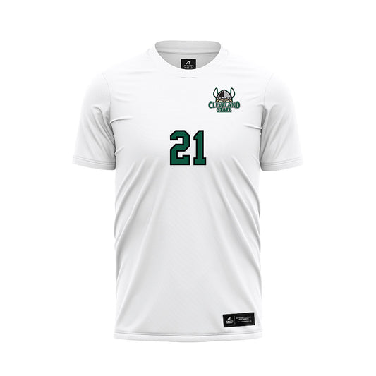 Cleveland State - NCAA Women's Soccer : Jordan Novak - White Soccer Jersey-0