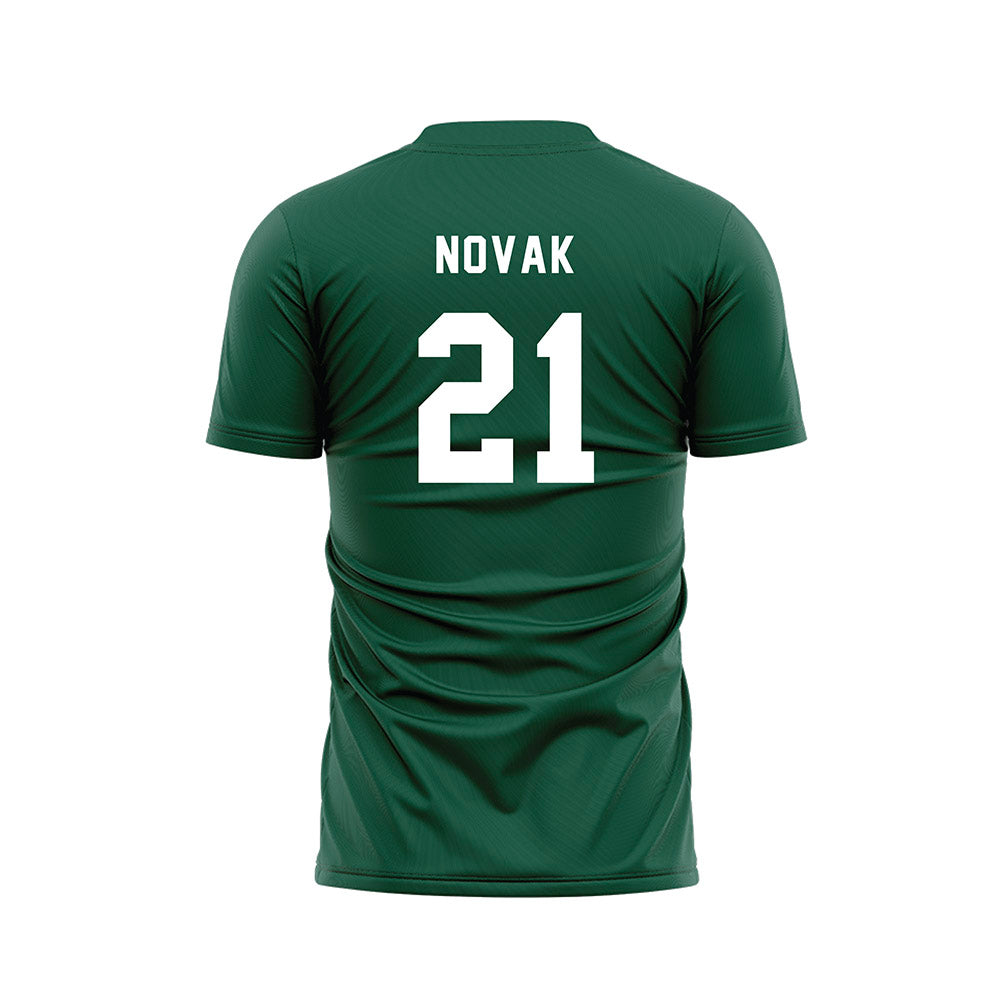 Cleveland State - NCAA Women's Soccer : Jordan Novak - Green Soccer Jersey-1