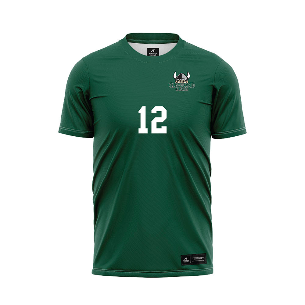 Cleveland State - NCAA Women's Soccer : Danielle Scott - Green Soccer Jersey-0